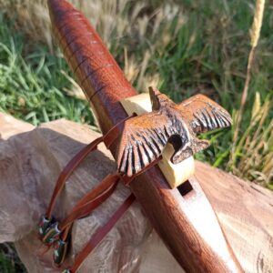 Mi (E) Sapele wood native american flute Eagle totem