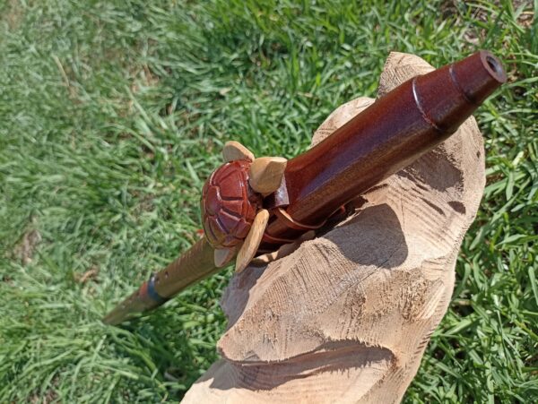 Fa (F) Sapele wood native american flute turtle totem