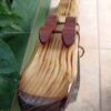 Mi (E) Pine wood drone native american flute with tiger eyes inlay