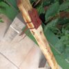 Mi (E) Pine wood drone native american flute with tiger eyes inlay