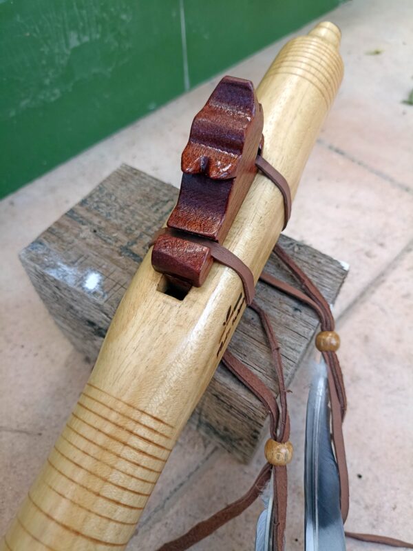 Re (D) Ayon wood native american flute wolf totem