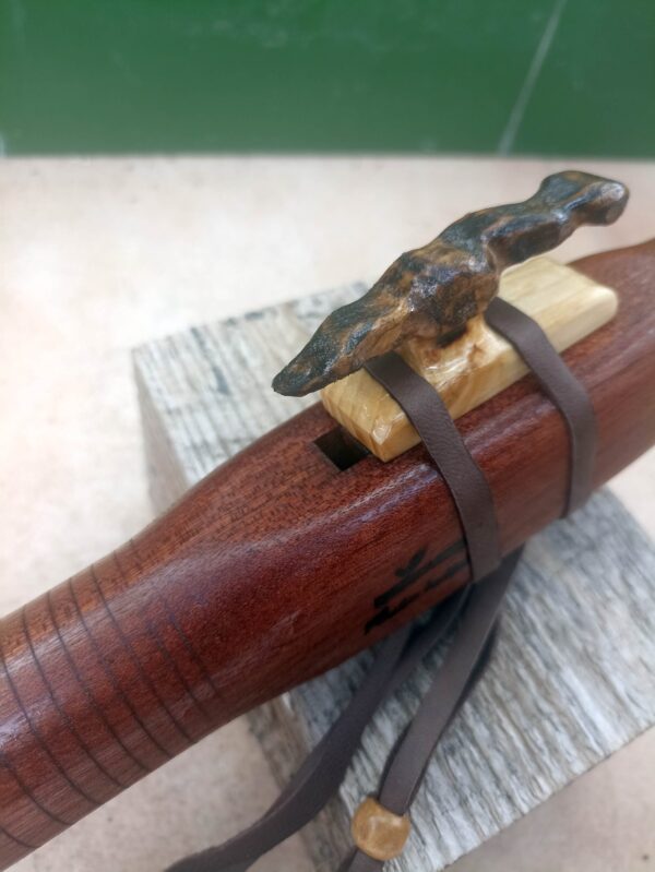 Mi (E) Sapele wood native american flute snake totem
