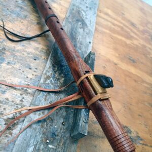 Mi (E) Sapele wood native american flute bird totem